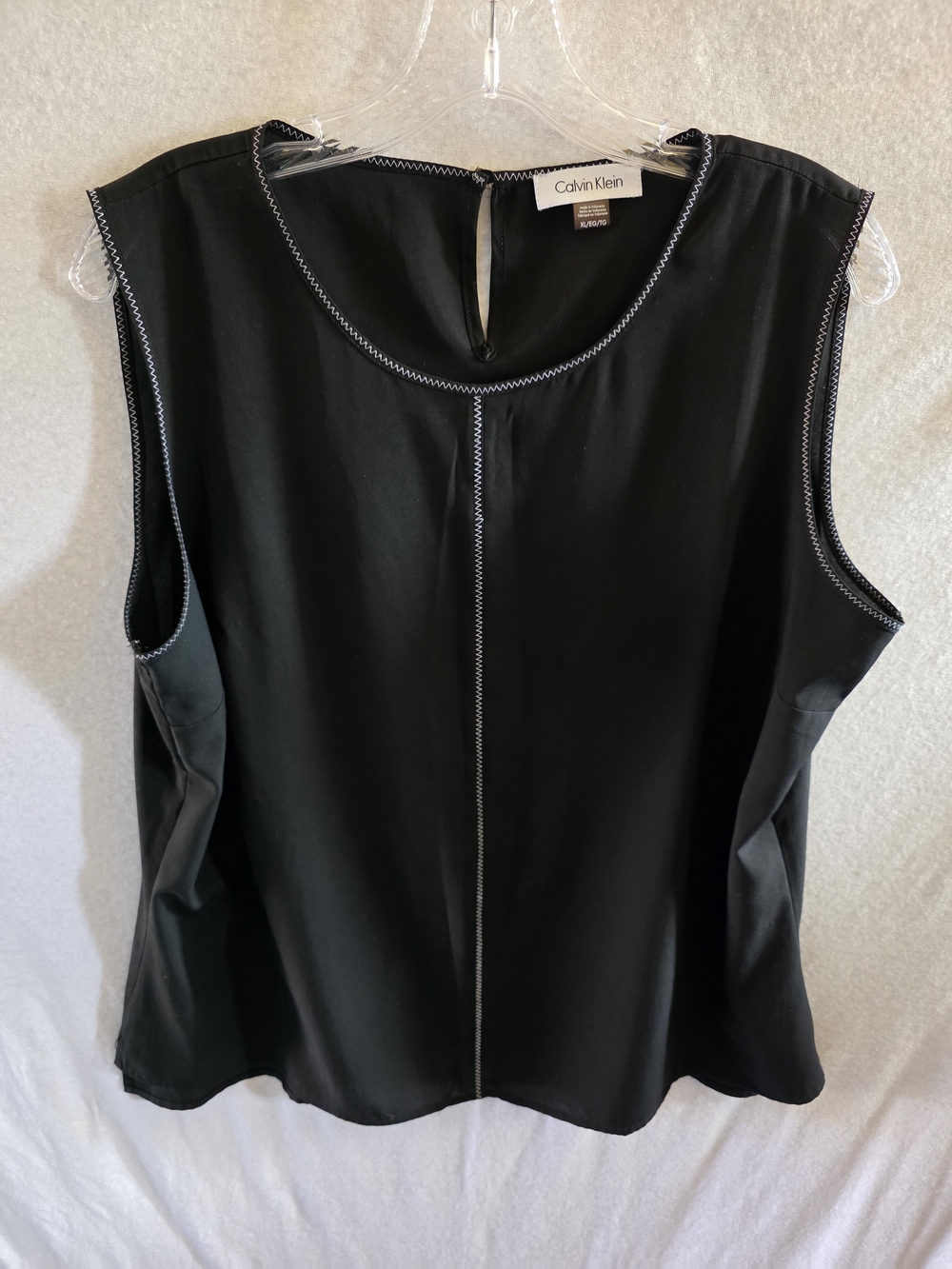 Calvin Klein Black Sleeveless Shell Top